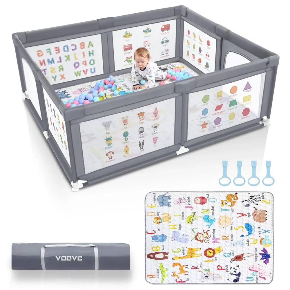Voovc Premium Baby Playpen with Mat