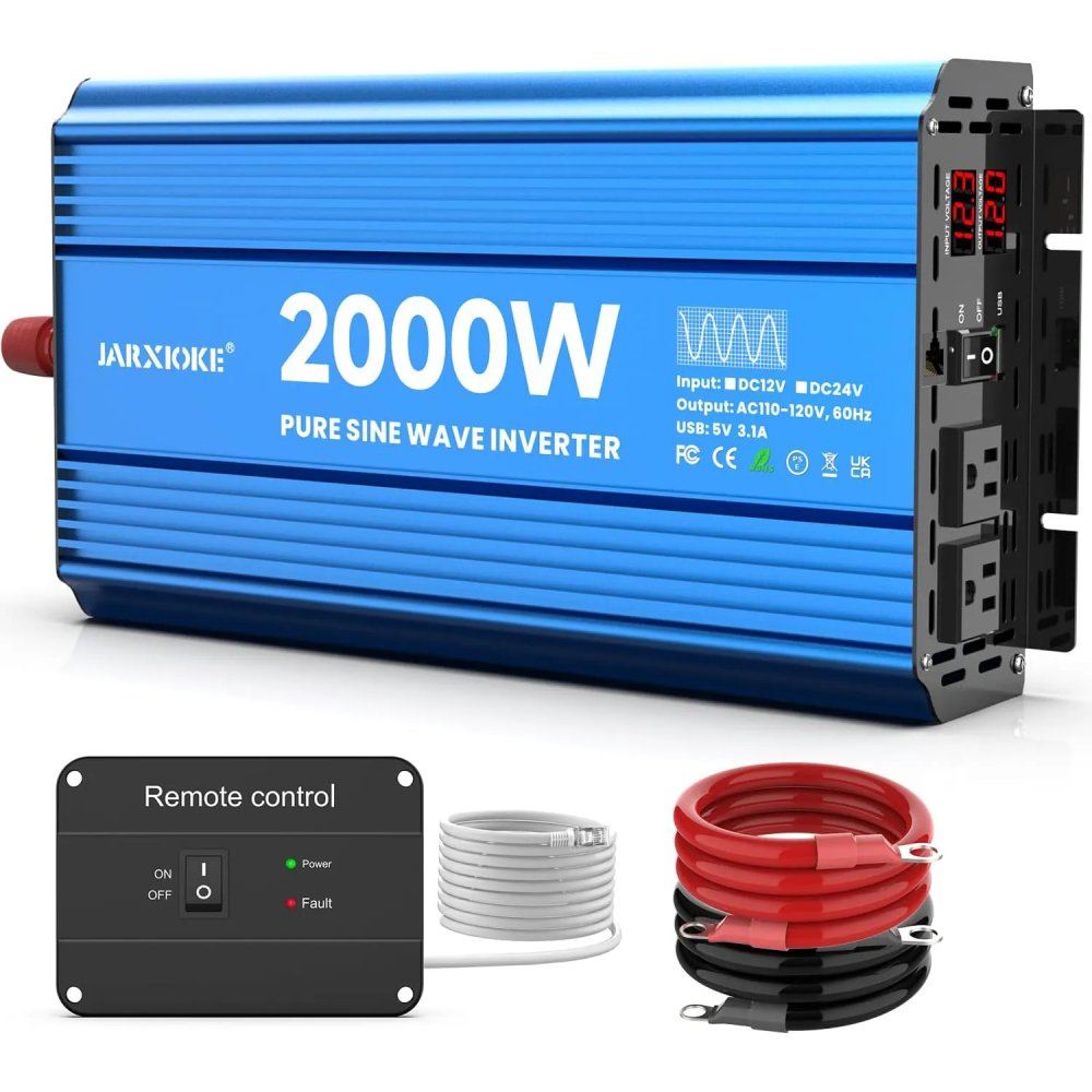 JARXIOKE Watt Pure Sine Wave Power Inverter, for Home