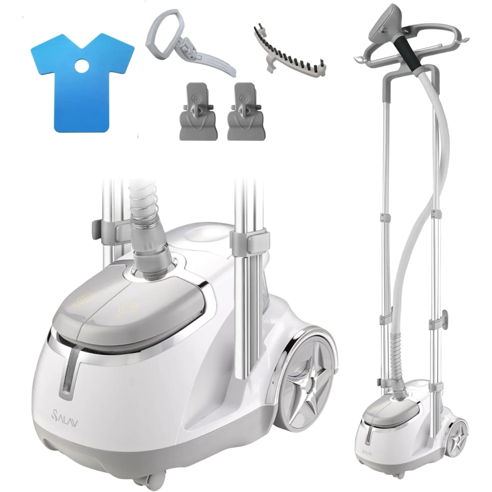 SALAV Professional Standing Garment Steamer with Retractable Power Cord