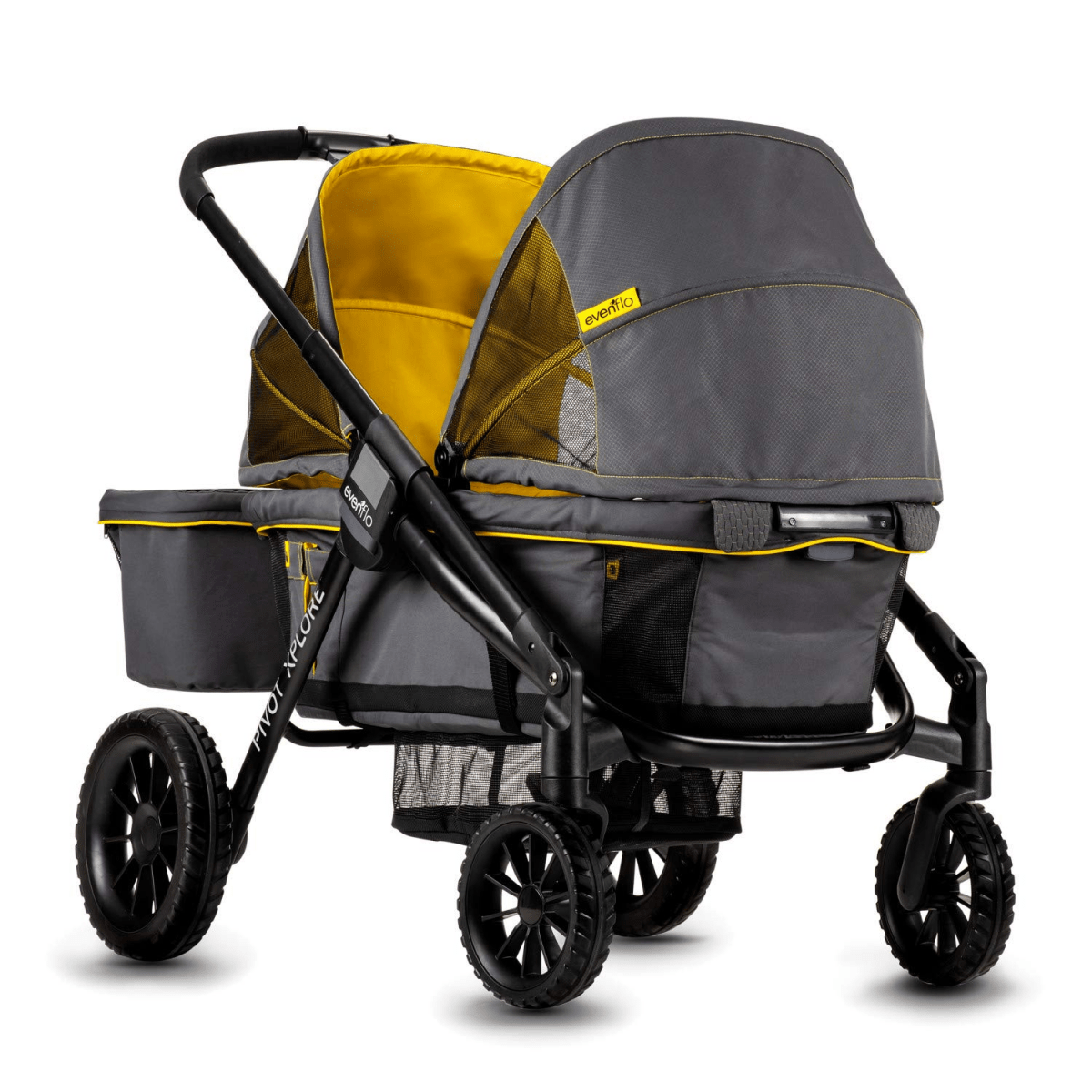 Evenflo Pivot Xplore Double Stroller Wagon, AllTerrain, Adventurer Gray