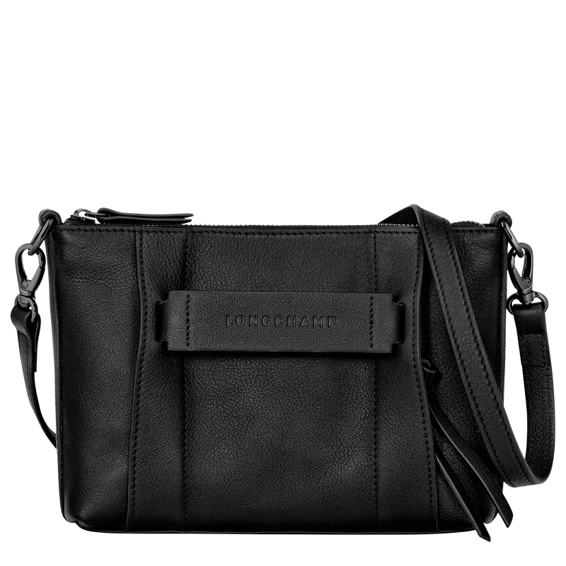 Sac bandoulière S Longchamp 3D<br>Cuir - Noir