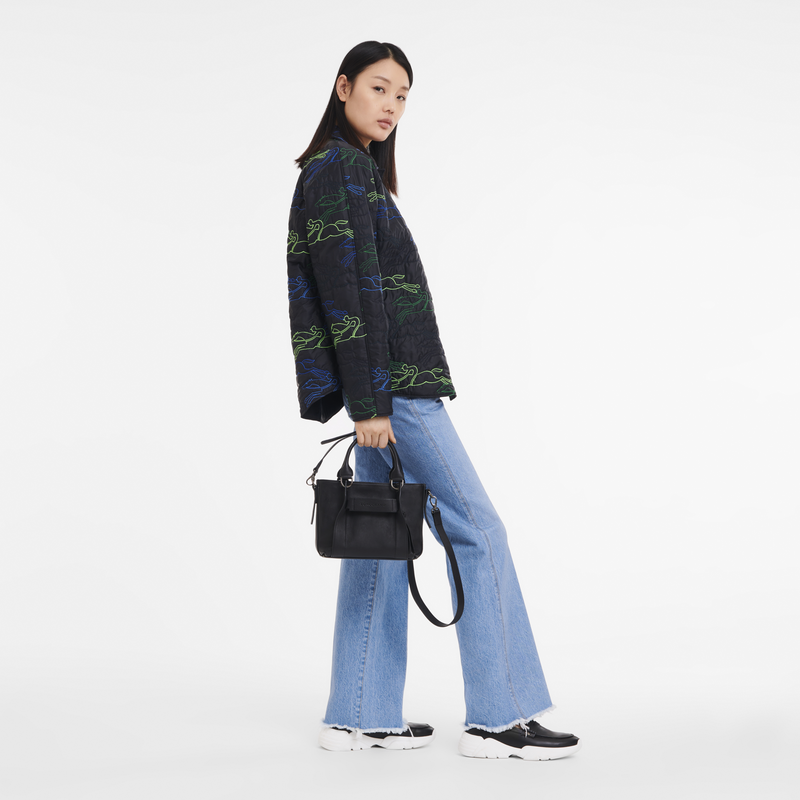Sac à main S Longchamp 3D<br>Cuir - Noir