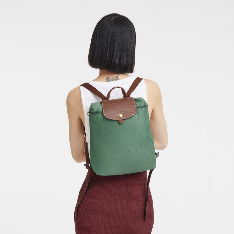 Sac à dos M Le Pliage Original<br>Toile recyclée - Sauge
