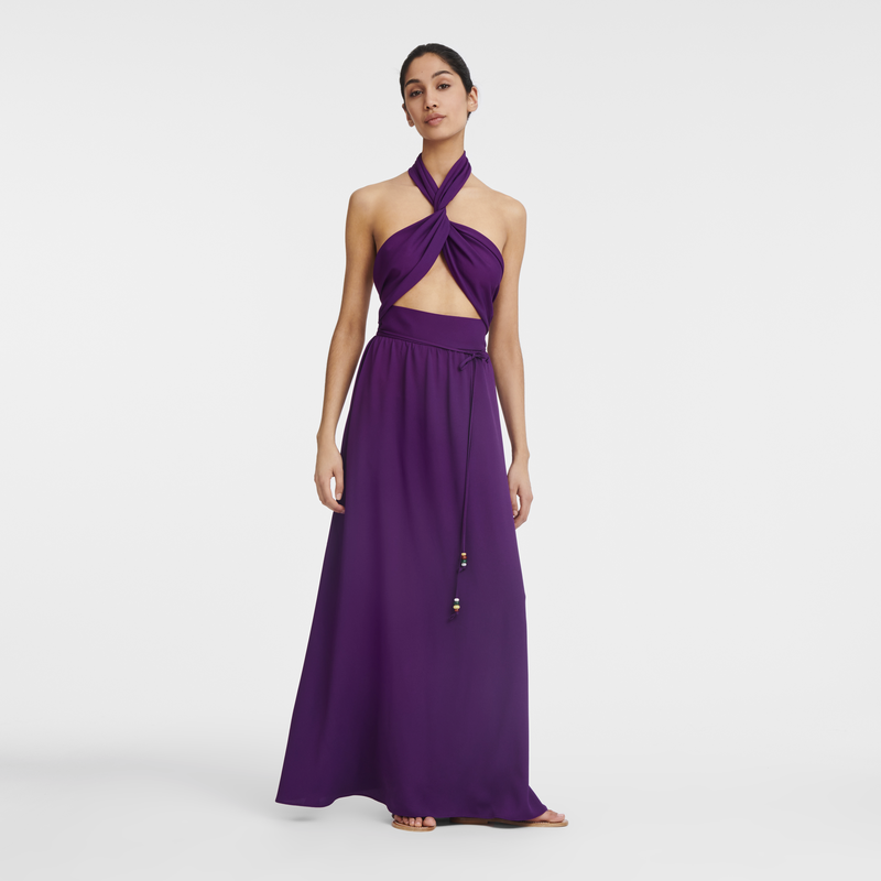 Robe longue<br>Crêpe - Violette