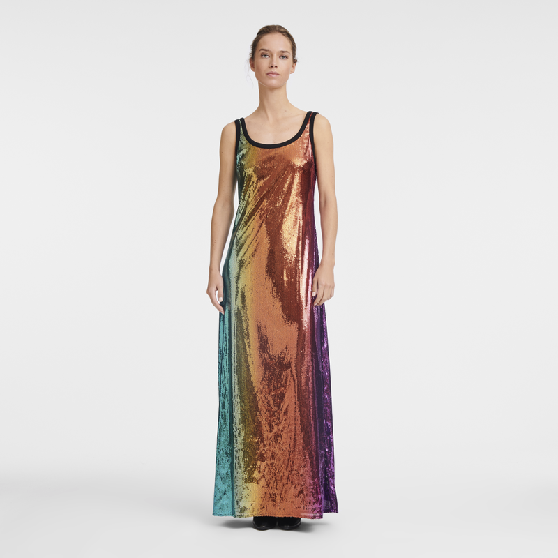 Robe longue<br>Paillette - Multicolore