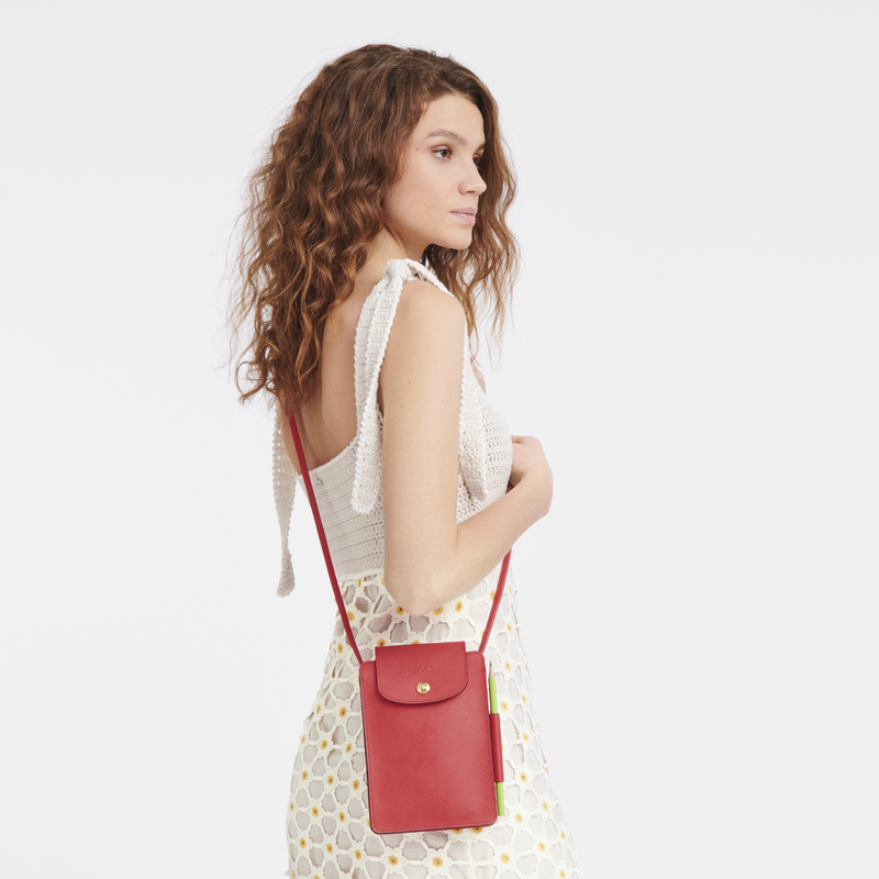 Sac bandoulière XS Épure<br>Cuir - Fraise