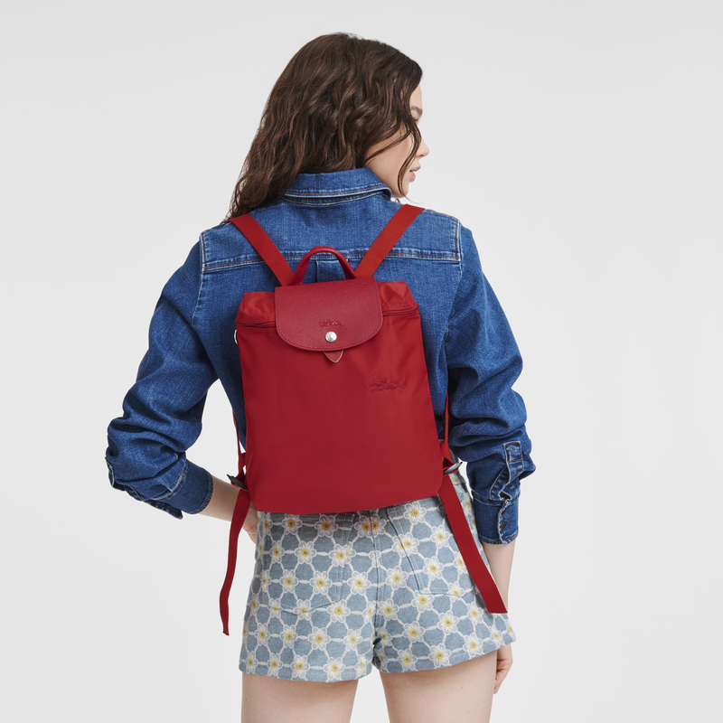 Sac à dos M Le Pliage Green<br>Toile recyclée - Tomate