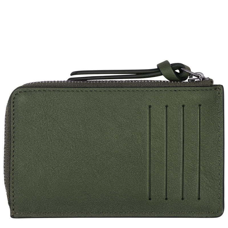 Porte-cartes Longchamp 3D<br>Cuir - Kaki