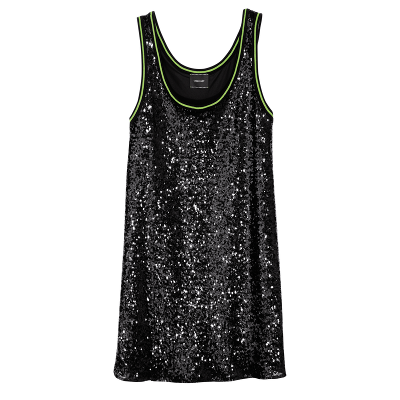 Robe courte<br>Paillette - Noir