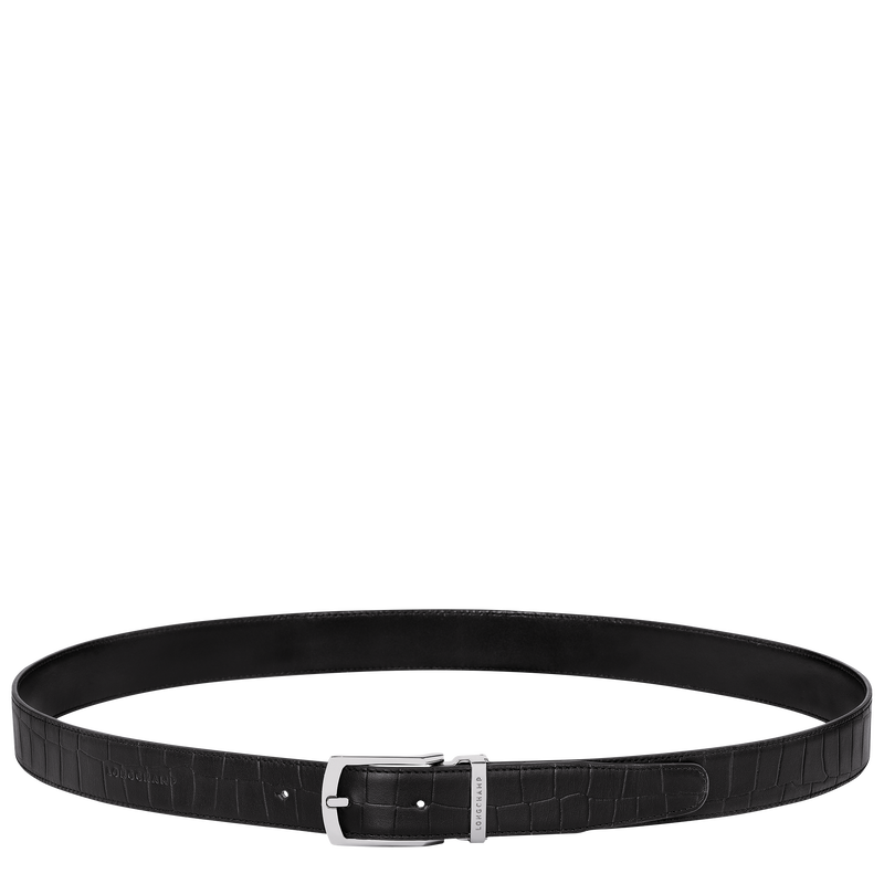 Ceinture homme Delta Box<br>Cuir - Noir