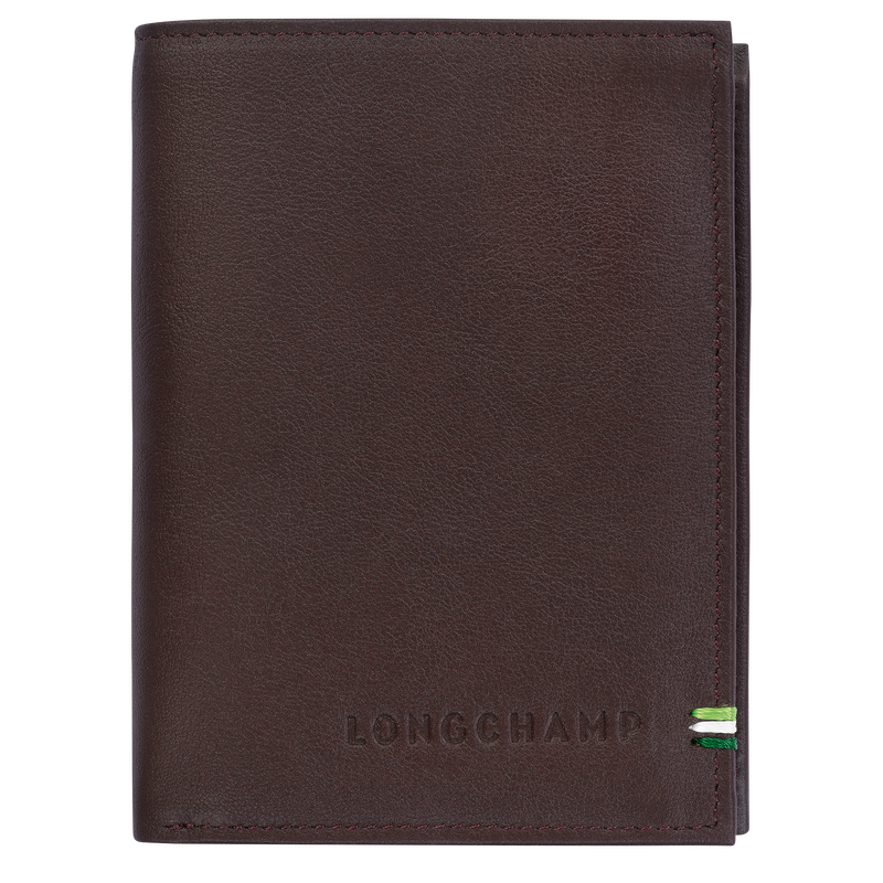 Portefeuille Longchamp sur Seine<br>Cuir - Moka