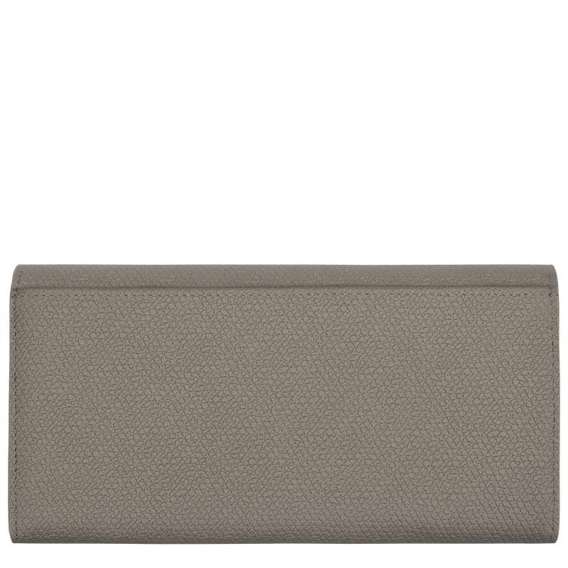 Portefeuille à rabat Roseau<br>Cuir - Tourterelle