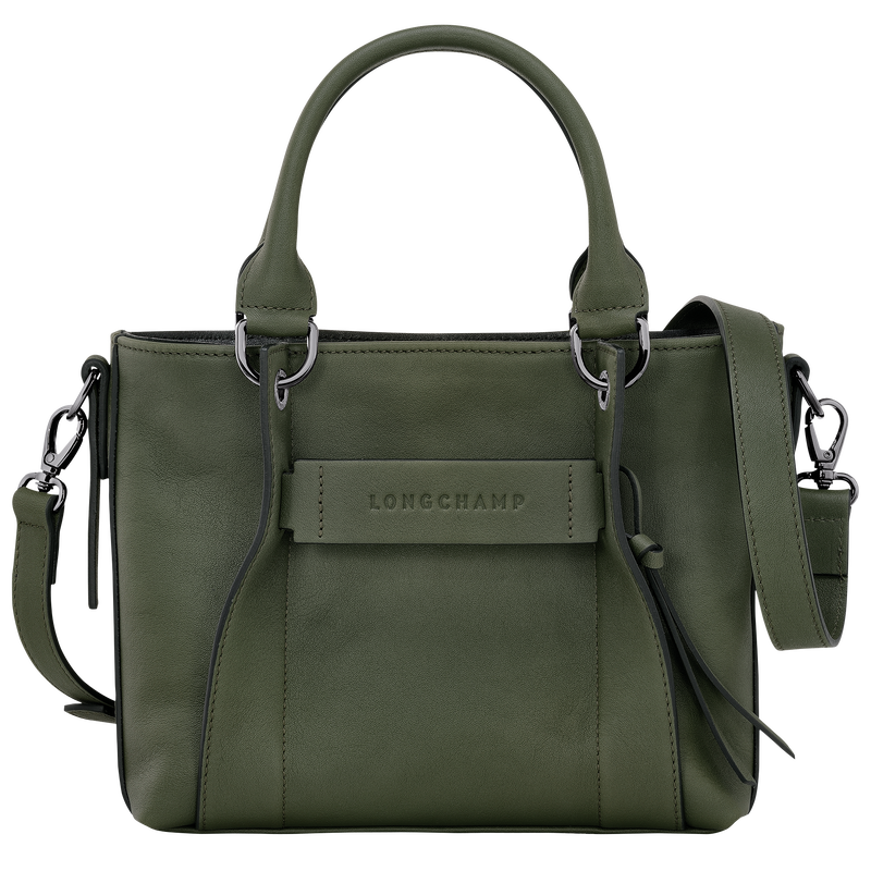 Sac à main S Longchamp 3D<br>Cuir - Kaki