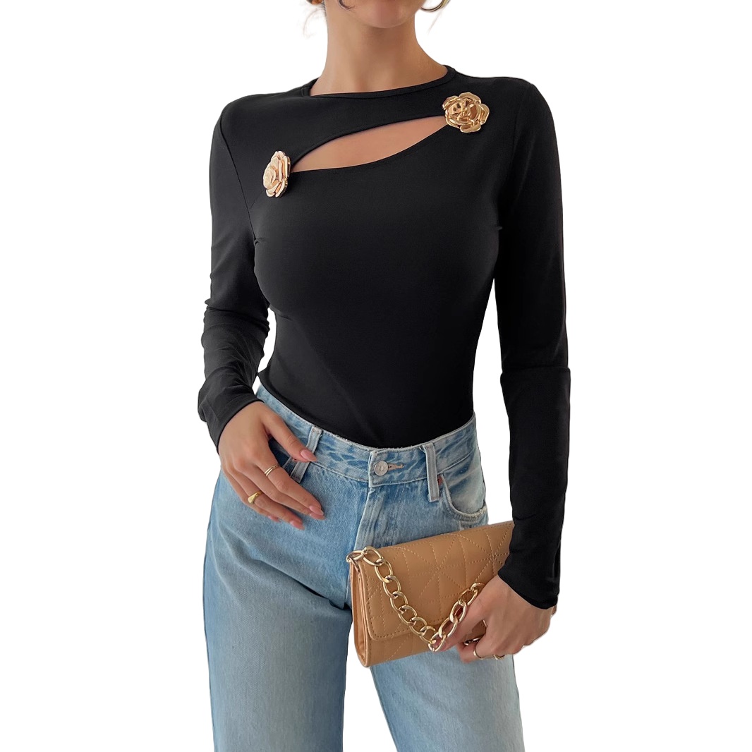 Rose - Embellished Cut - Out Top