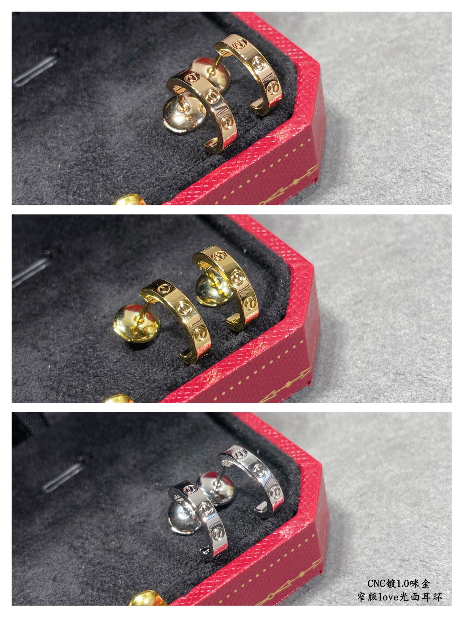 replica Cartier LOVE Half Hoop Earrings - H Lin Jewelry