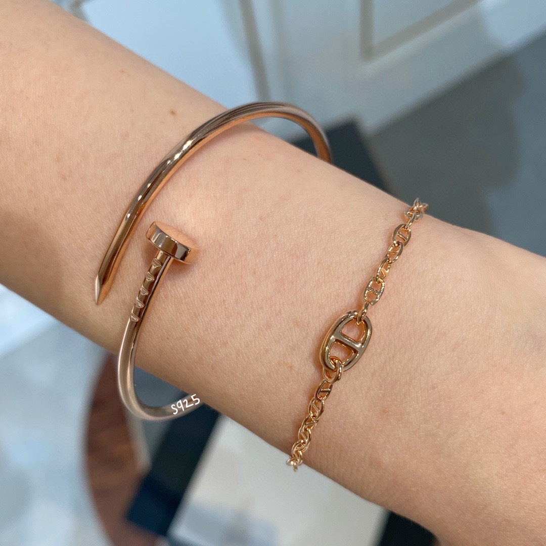 replica Hermes OT Clasp Pig Nose Bracelet - H Lin Jewelry