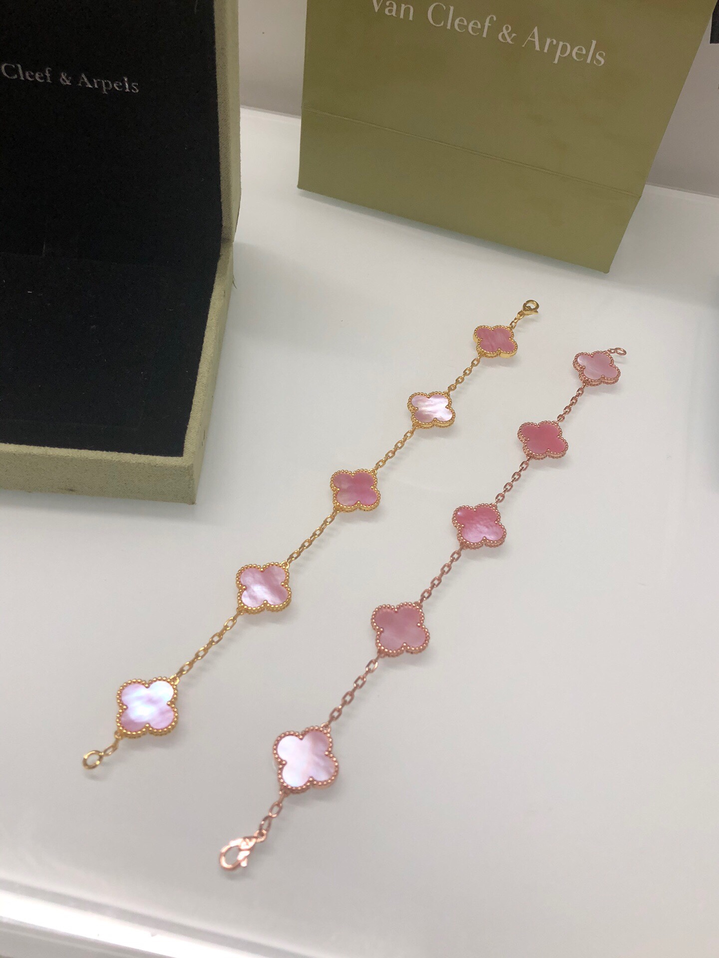 replica Van Cleef & Arpels Vintage Alhambra Bracelet 5 Motifs - H Lin Jewelry