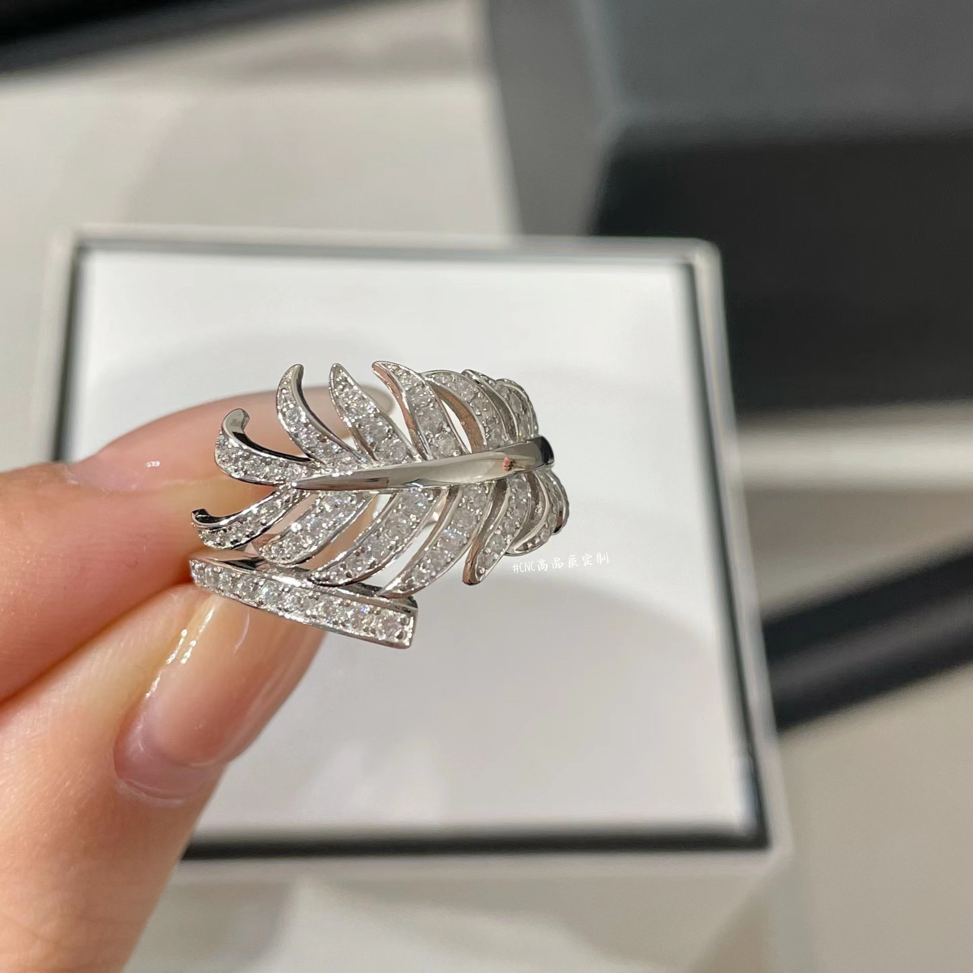 replica Chanel Diamond Feather Plume De Ring Earrings Necklaces - H Lin Jewelry