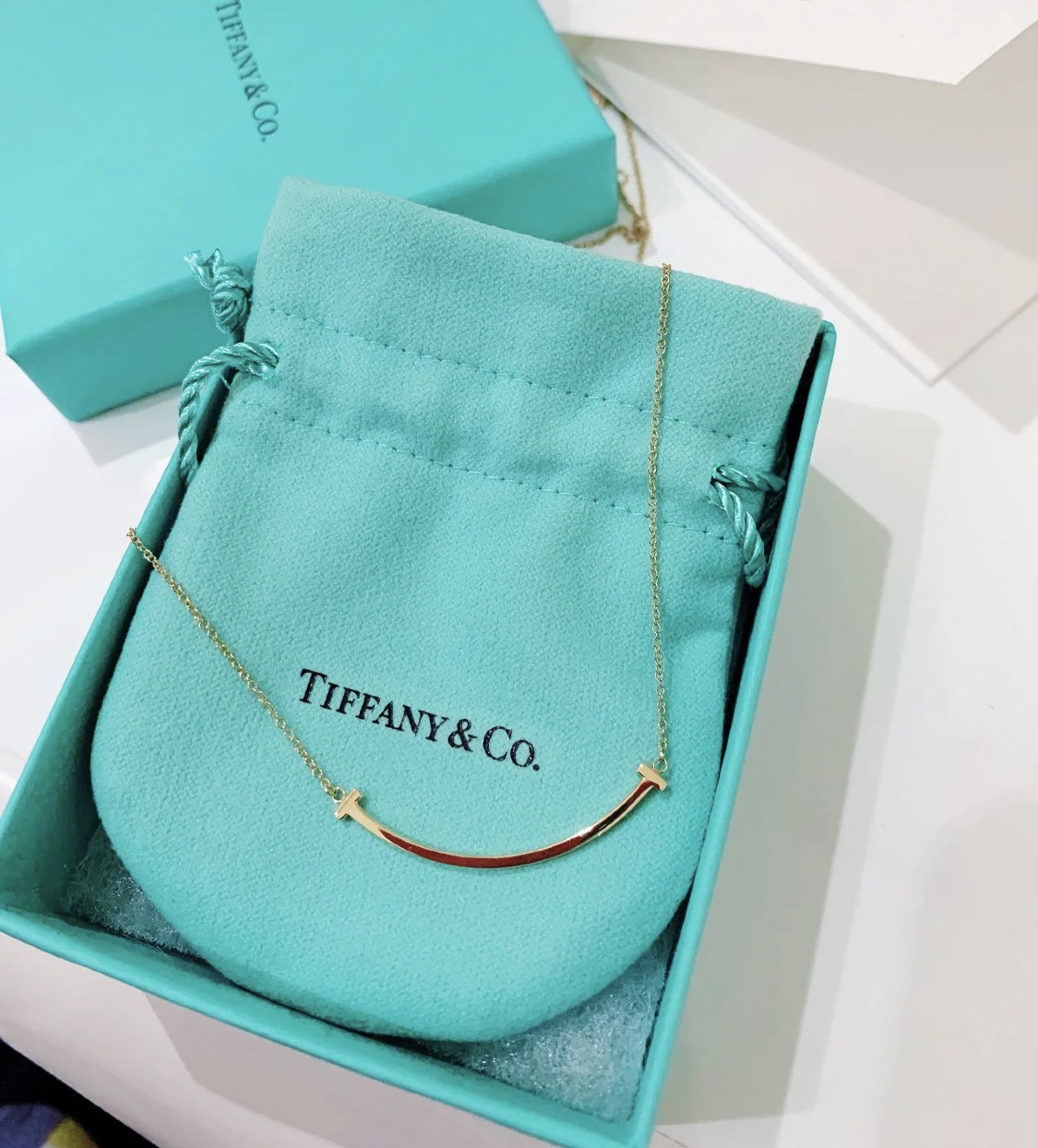 replica Tiffany Medium Smile Pendant Necklace - H Lin Jewelry