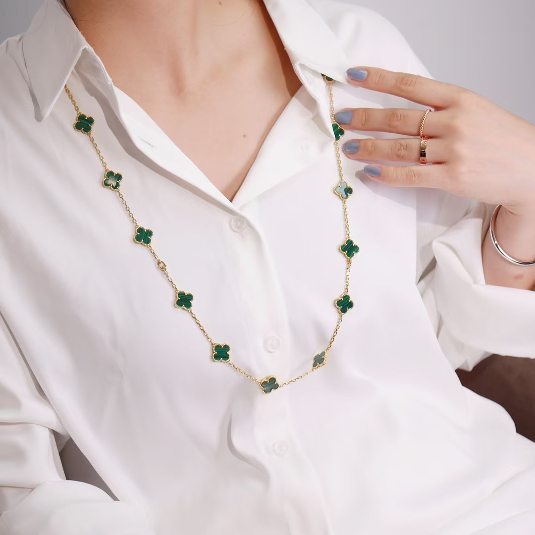 replica Van Cleef & Arpels Vintage Alhambra Long Necklace, 20 Motifs - H Lin Jewelry