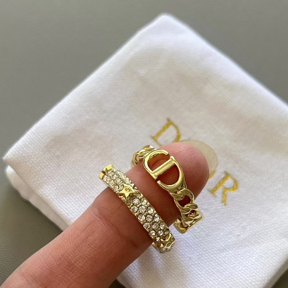 replica Dior CD Star Stacking Rings - 2 Pieces - H Lin Jewelry
