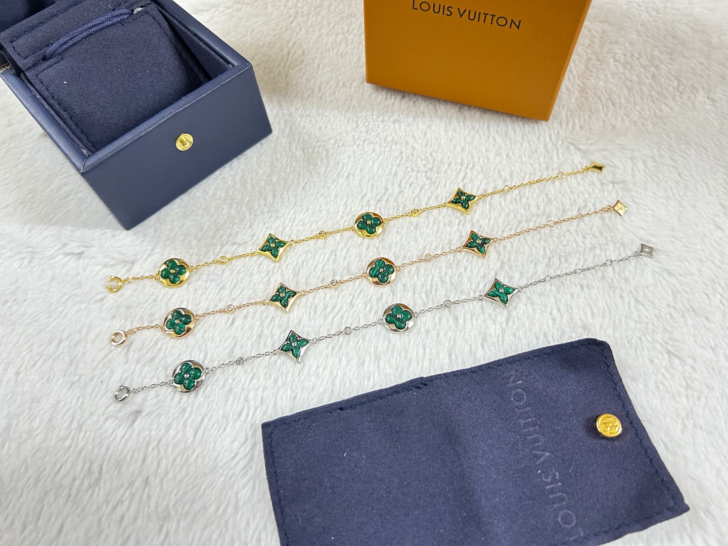 replica Louis Vuitton Malachite Color Blossom BB Star Sun Bracelet - H Lin Jewelry