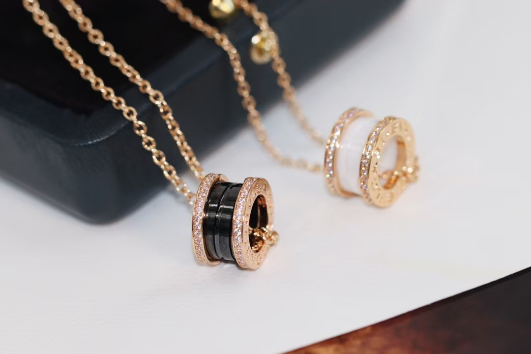 replica Bvlgari B.zero1 Necklace - Ceramic & Diamond - H Lin Jewelry