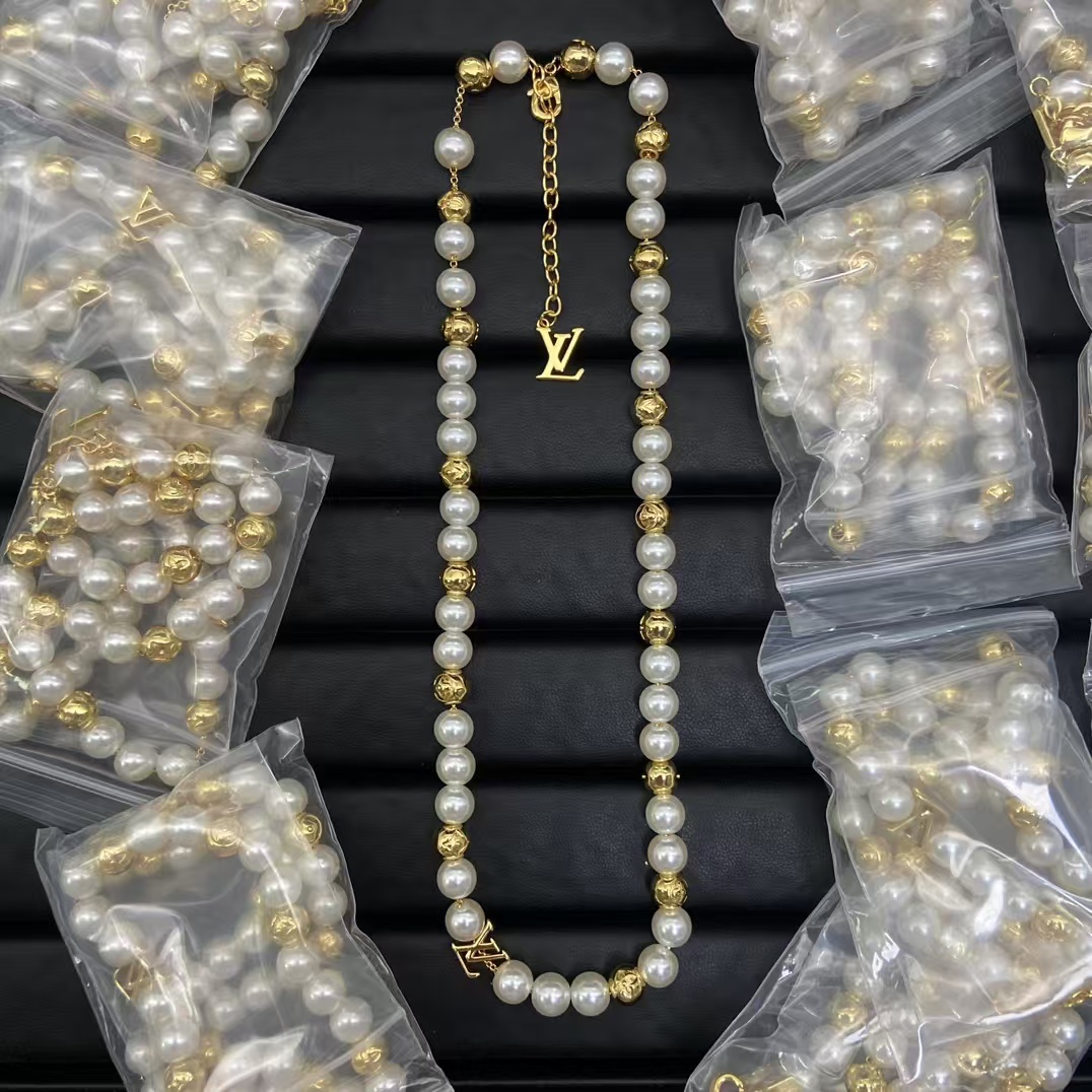 replica Louis Vuitton Pearl Necklace - H Lin Jewelry