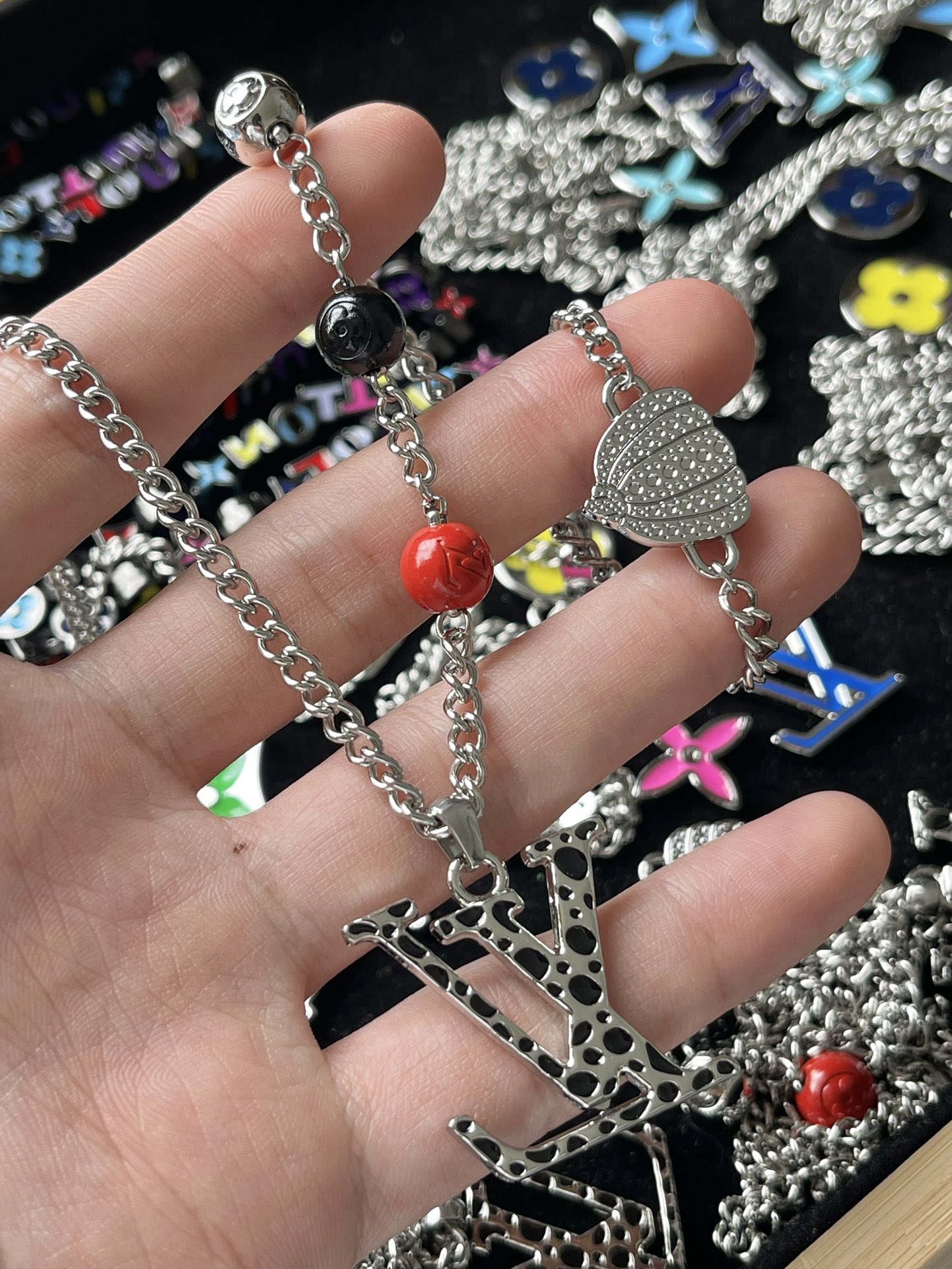 replica Louis Vuitton Pumpkin LV Pendant Necklace - H Lin Jewelry