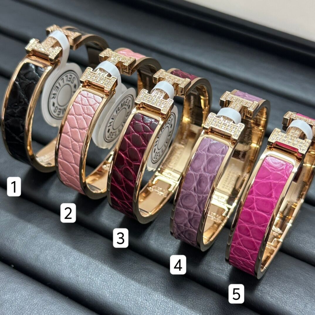 replica Hermes Crocodile Bracelet Bangle - H Lin Jewelry