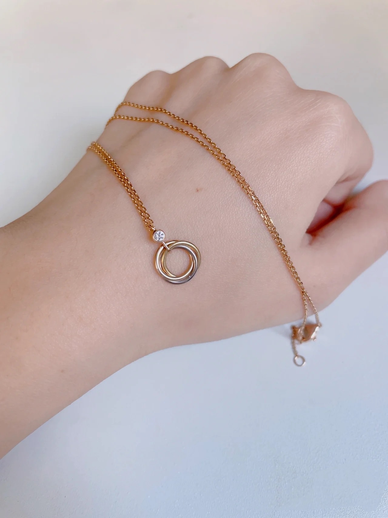 replica Cartier Trinity Diamond Necklace - H Lin Jewelry