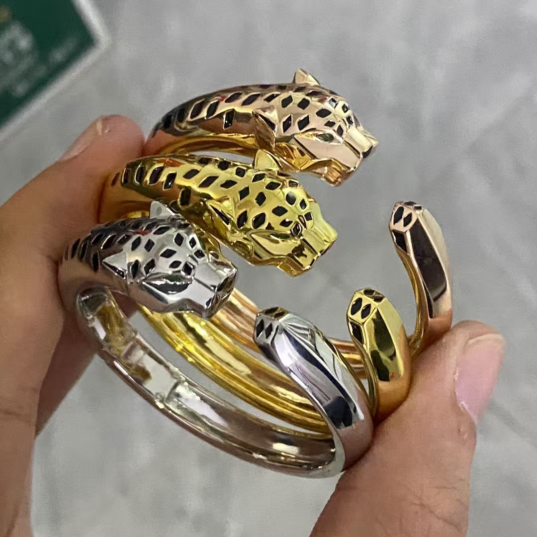 replica Cartier Leopard Head Panthère de Bracelet Bangle - H Lin Jewelry