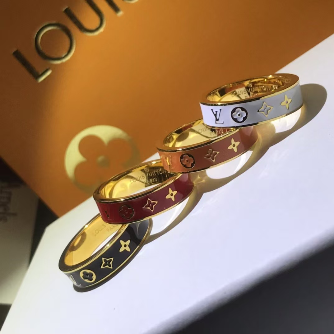 replica Louis Vuitton Enamel Pattern Ring - H Lin Jewelry