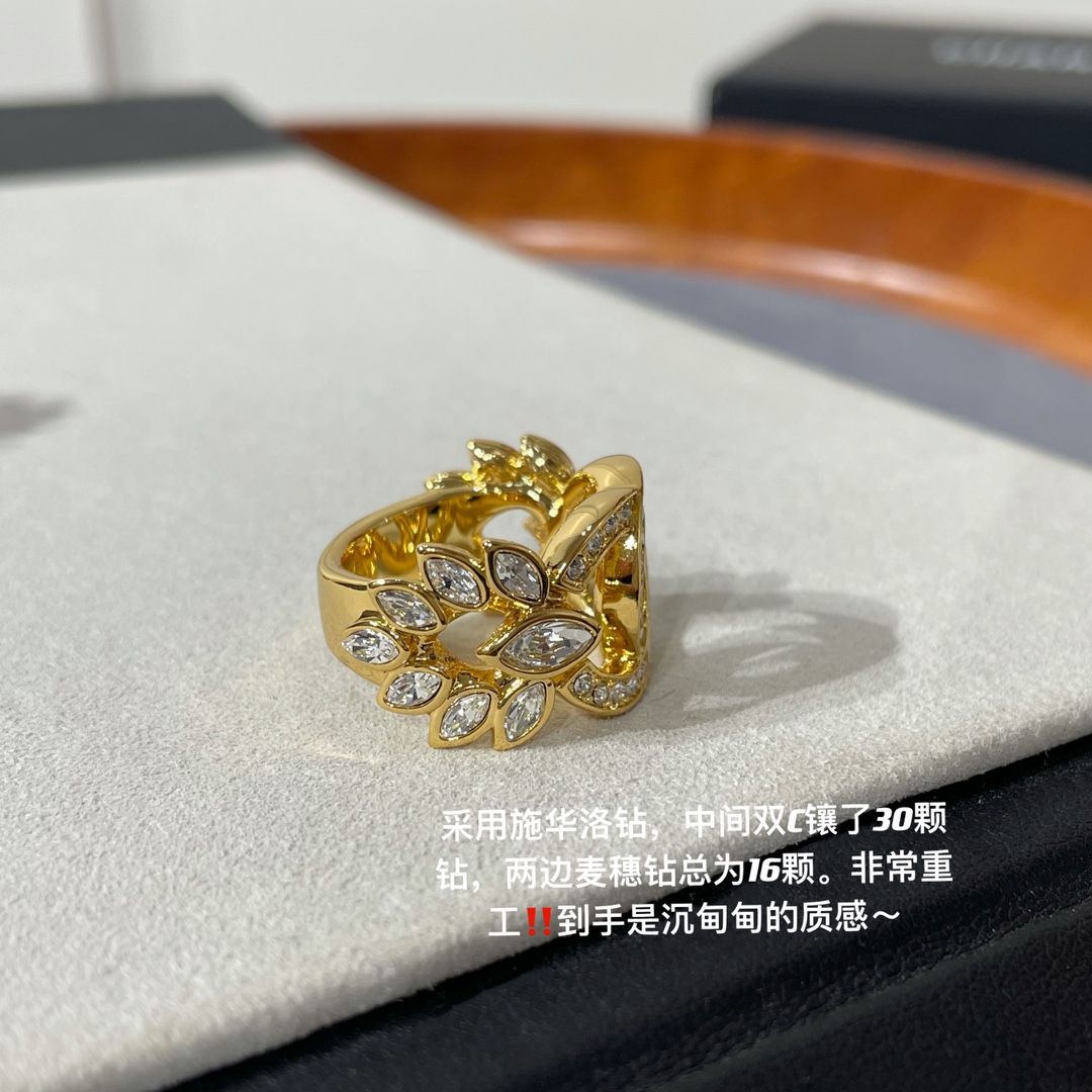 replica Chanel Wide Hollow Ear of Wheat Ring - H Lin Jewelry