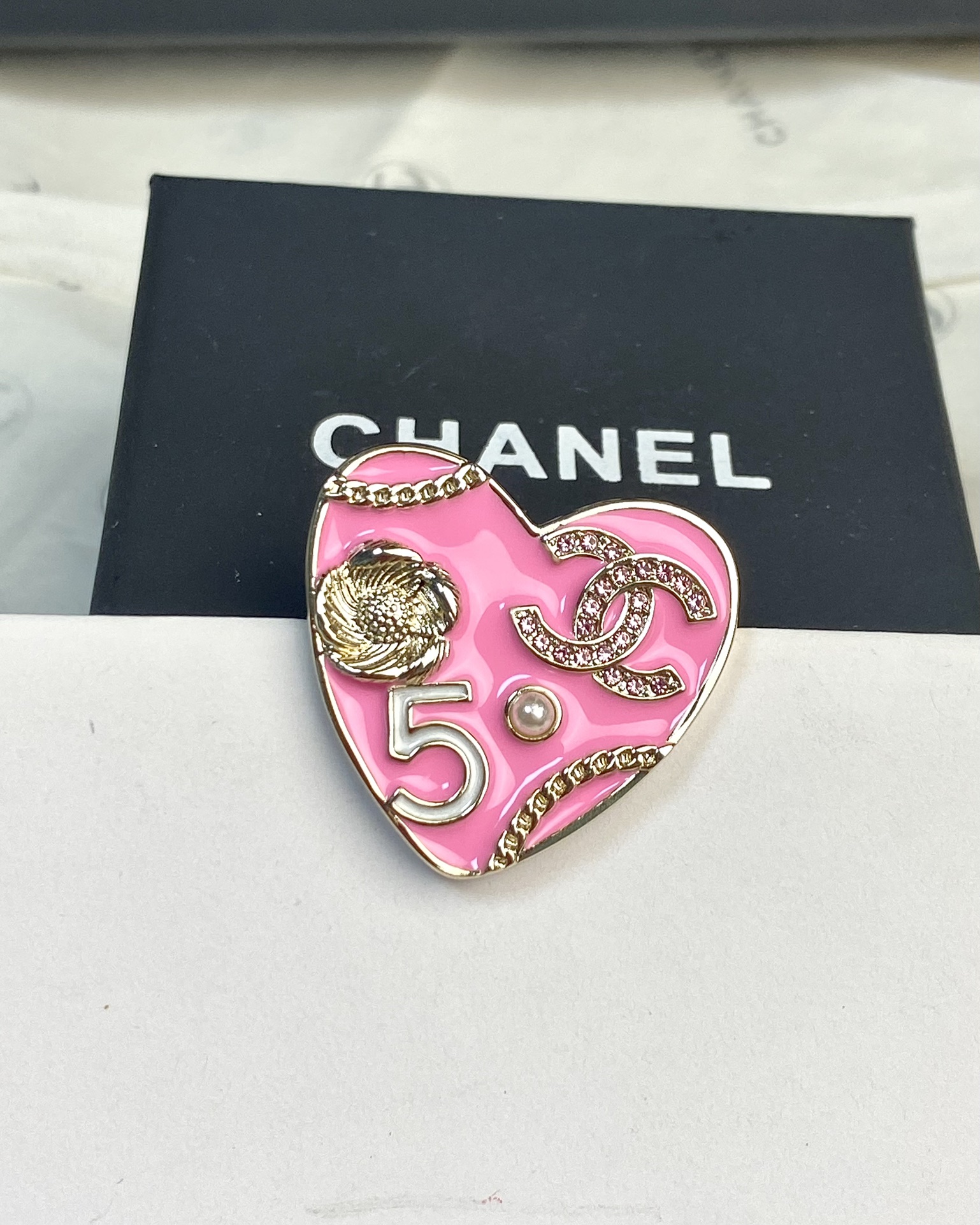 replica Chanel Pink Heart Brooch - H Lin Jewelry