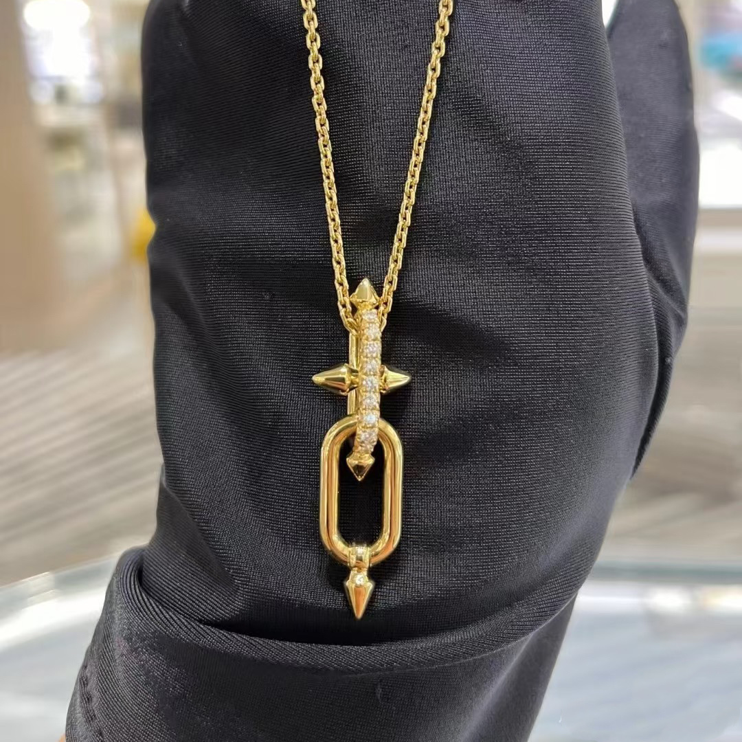 replica Tiffany Titan by Pharrell Williams Pendant Necklace in Yellow Gold - H Lin Jewelry