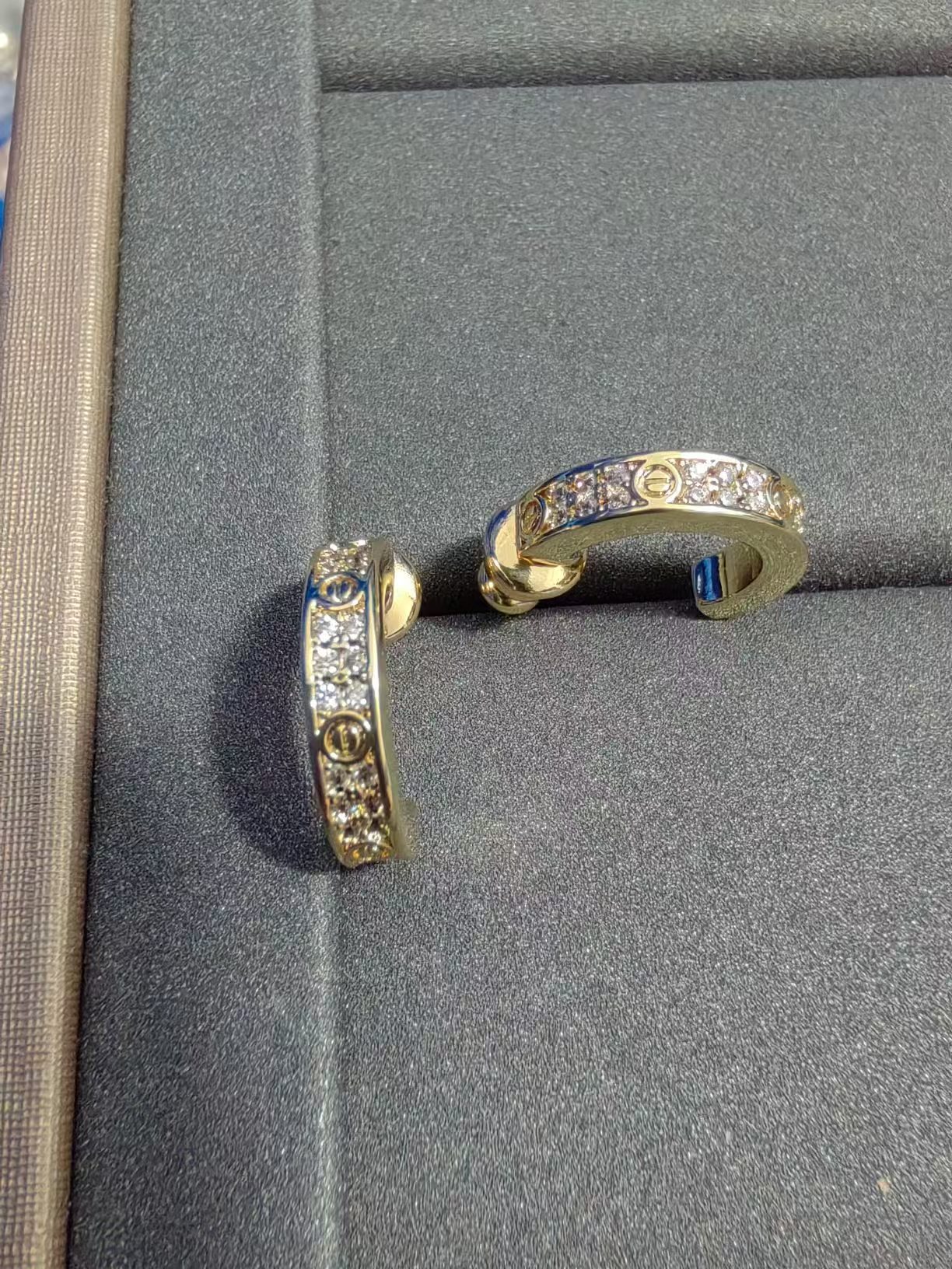 replica Cartier C Shape Earrings - H Lin Jewelry