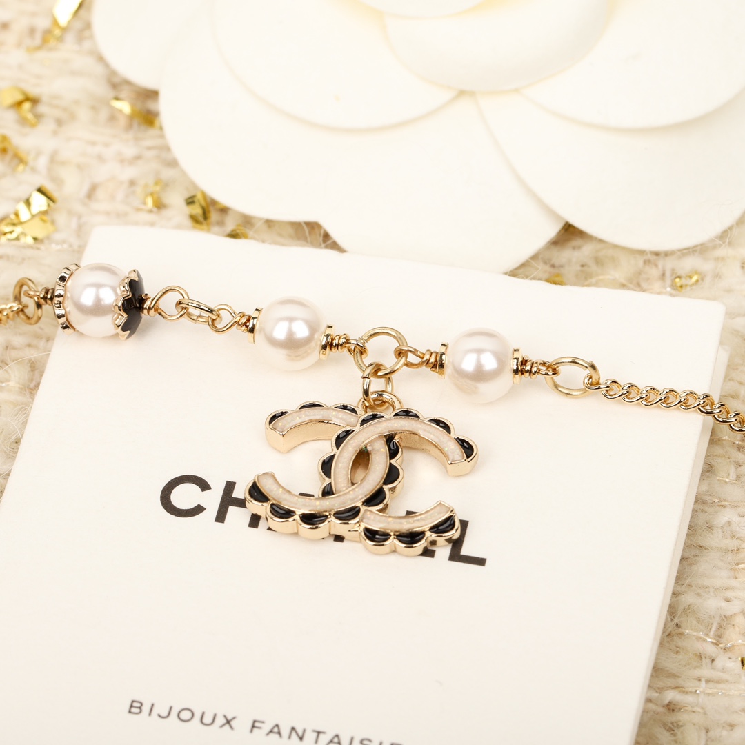 replica Chanel Black Lace CC Bracelet - H Lin Jewelry