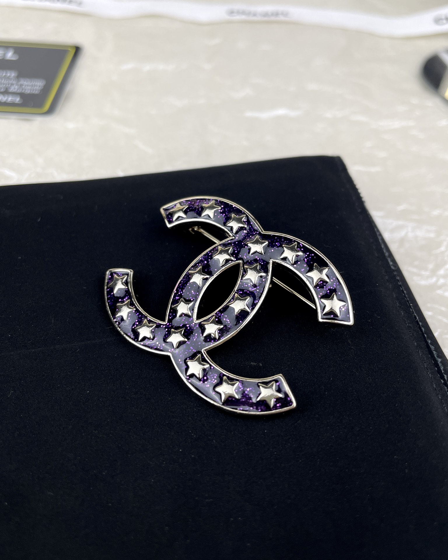 replica Chanel Star Enamel Coco Brooch - H Lin Jewelry