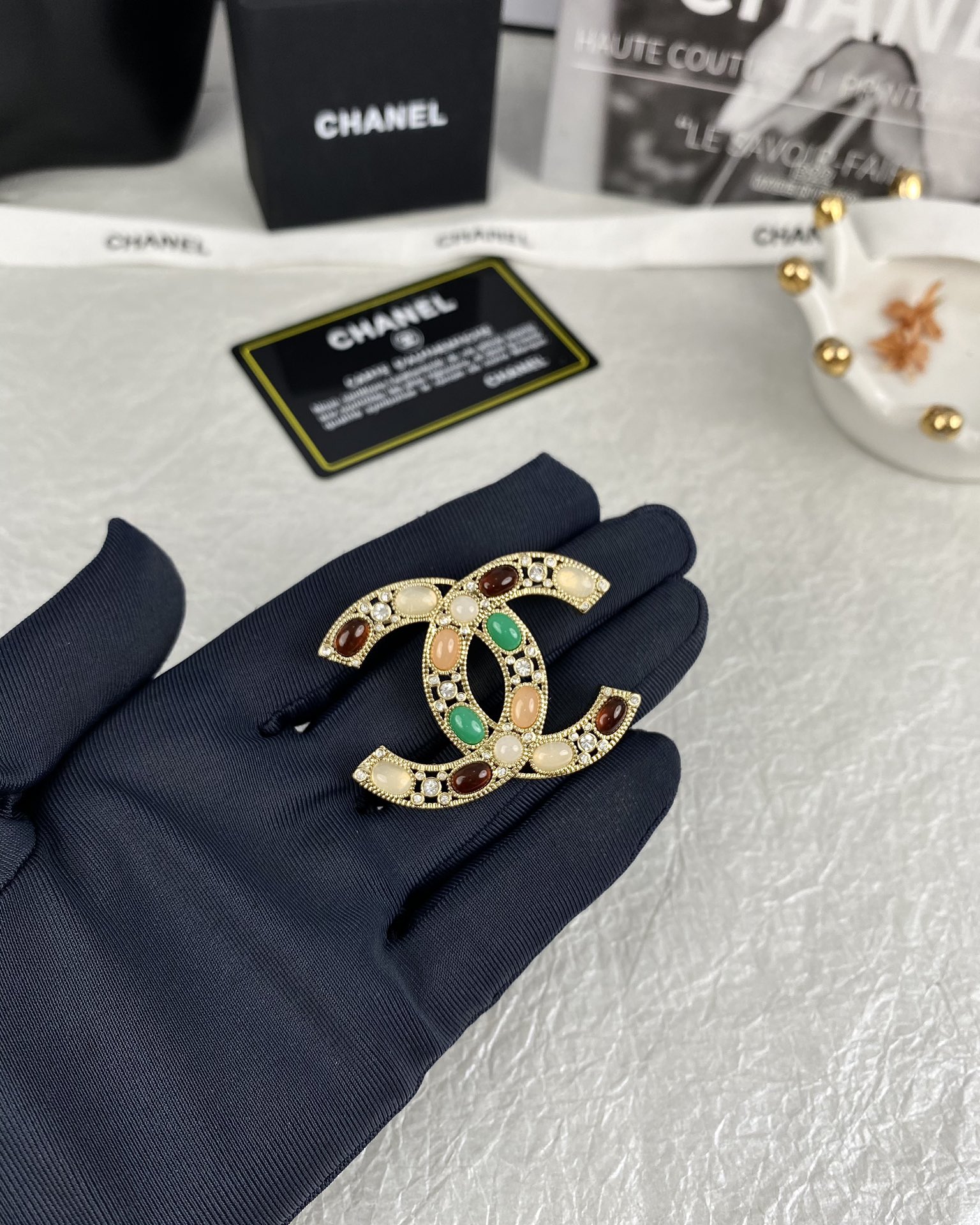 replica Vintage Chanel Multigem Brooch - H Lin Jewelry