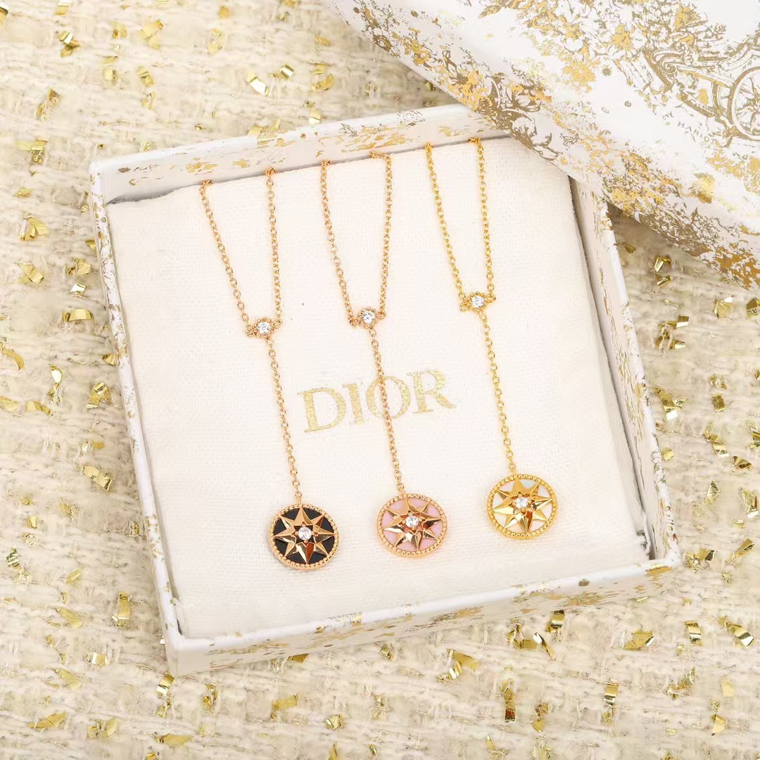 replica Dior Rose Des Vents Compass Pendant Y Necklace - H Lin Jewelry