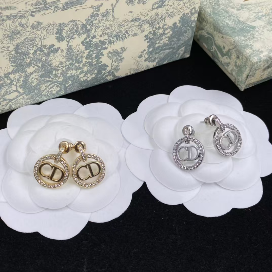 replica Dior Round Hoop CD Earrings - H Lin Jewelry