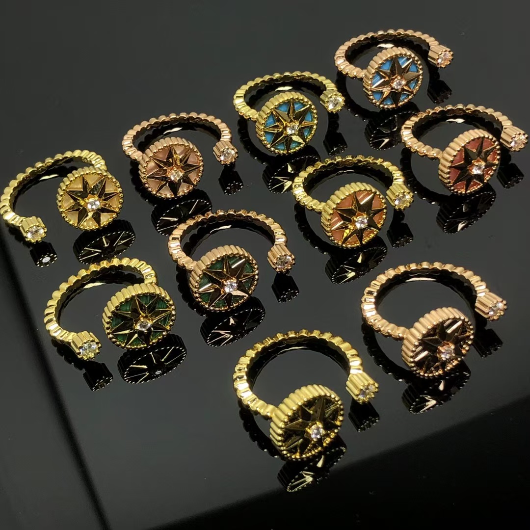 replica Dior Colorful Compass Rose Des Vents Ring - H Lin Jewelry