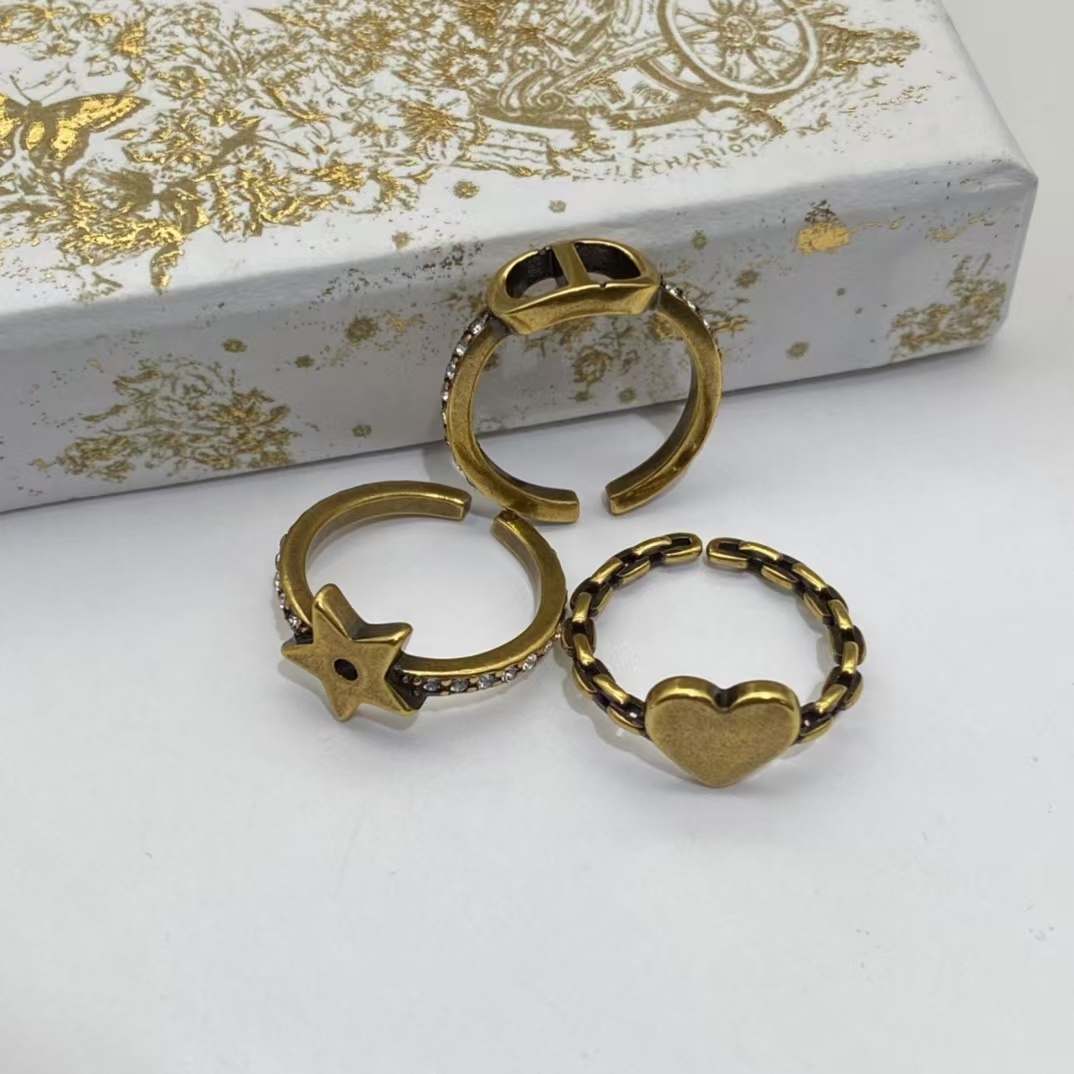 replica Dior Stacked Rings - 3 Pieces - H Lin Jewelry