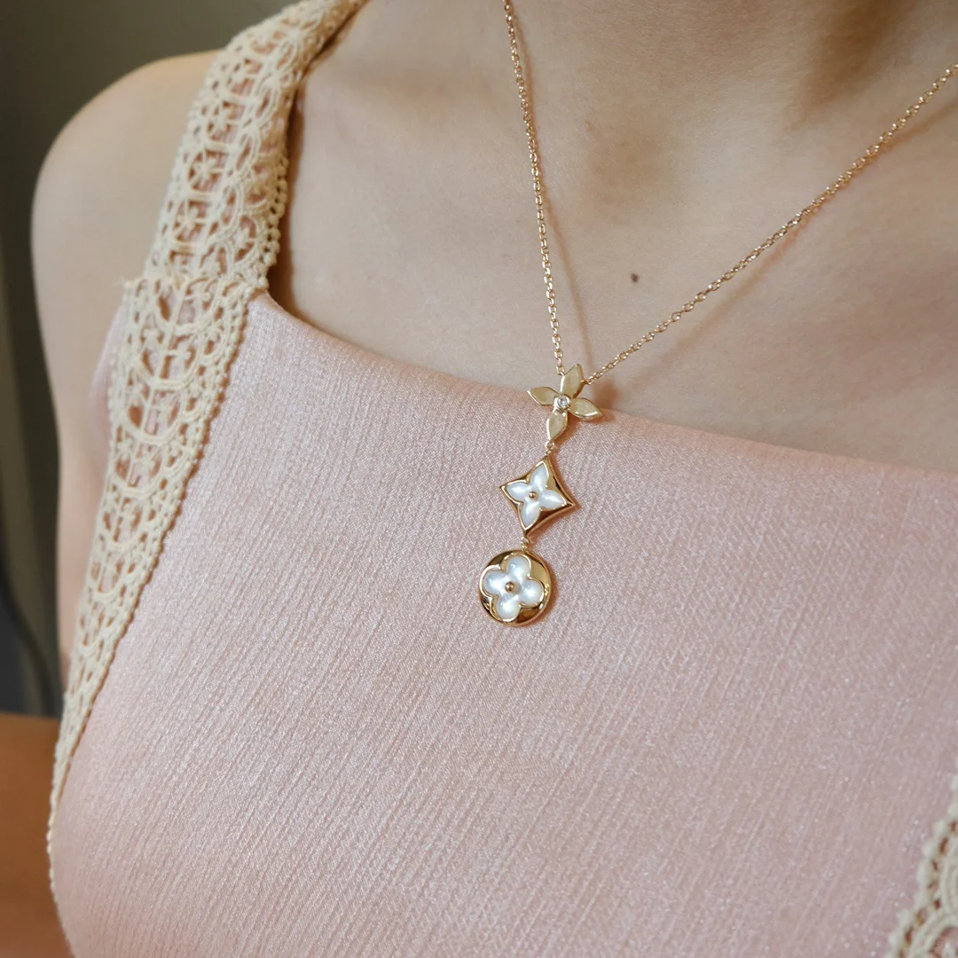 replica Louis Vuitton Color Blossom Lariat Necklace - H Lin Jewelry