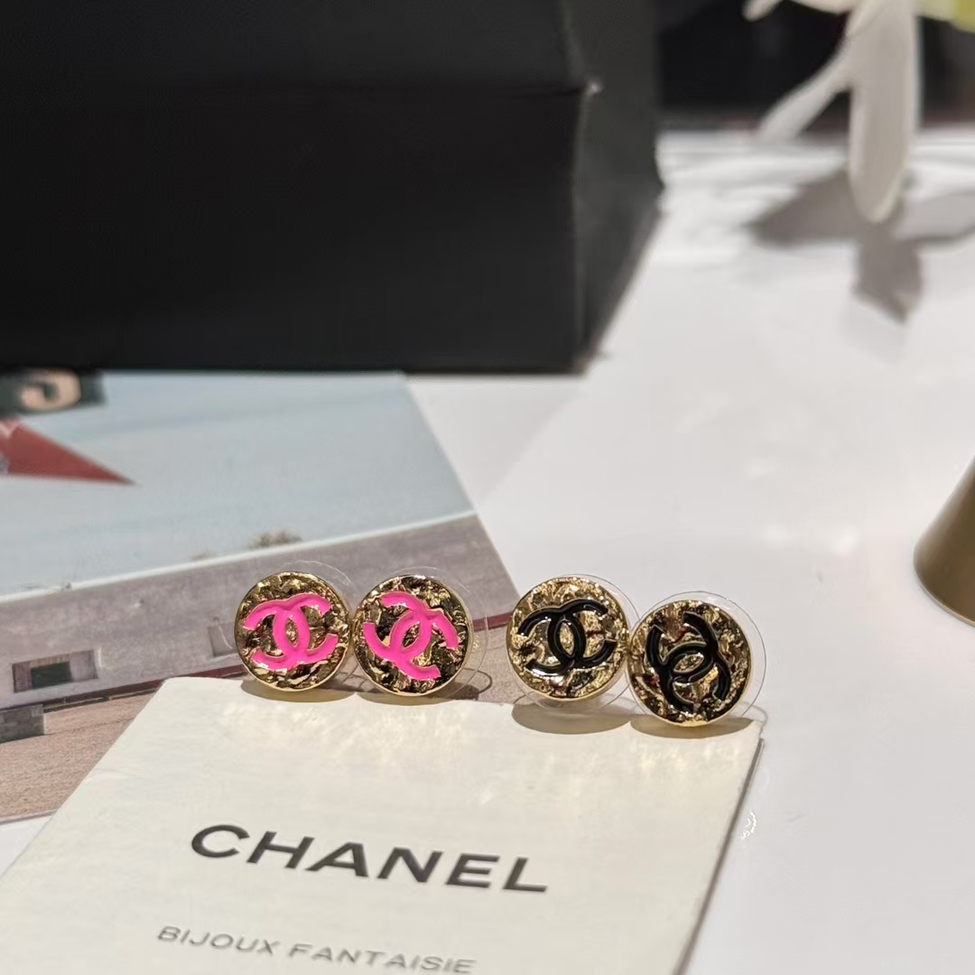 replica Chanel Round Stud Earrings - H Lin Jewelry