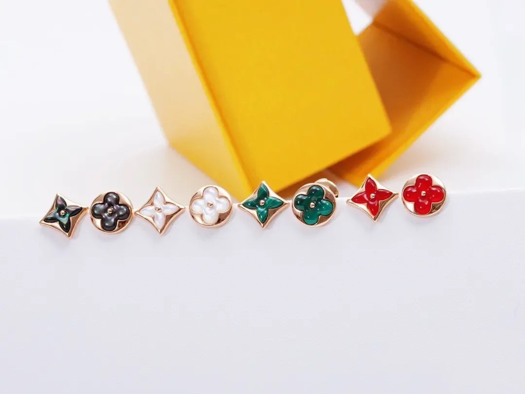 replica Louis Vuitton Asymmetrical Rose Gold Stud Earrings - H Lin Jewelry
