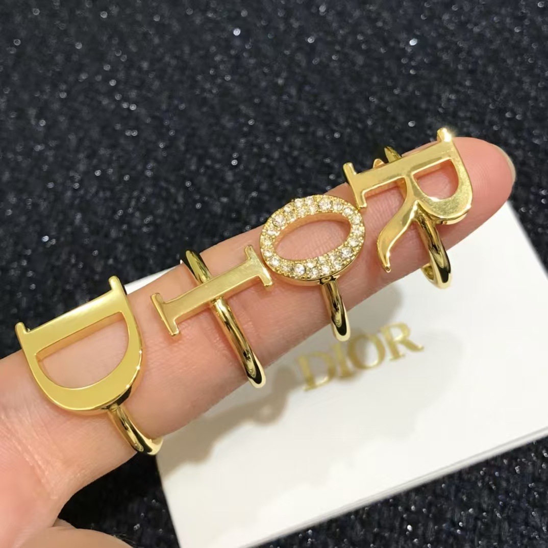 replica Dior Separate Letters Rings - 4 Pieces - H Lin Jewelry