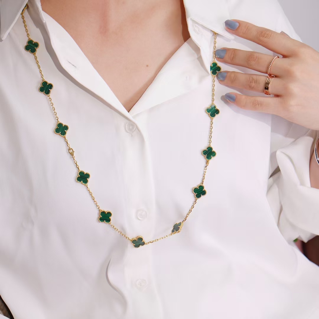 replica Van Cleef & Arpels Vintage Alhambra Long Necklace, 20 Motifs - H Lin Jewelry