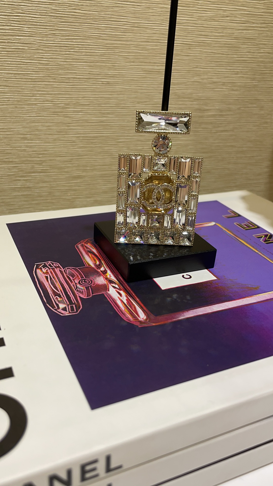 replica Chanel Rhinestone Perfume Bottle Brooch - H Lin Jewelry